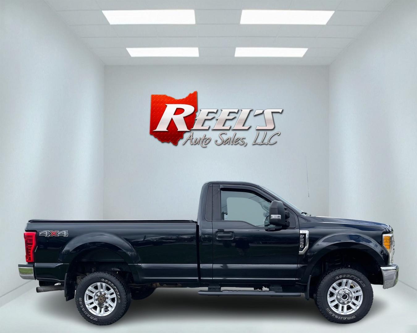 2017 Black /Gray Ford F-250 SD XLT Reg Cab 4WD (1FTBF2B69HE) with an 6.2L V8 OHV 16V FFV engine, 6-Speed Automatic transmission, located at 11115 Chardon Rd. , Chardon, OH, 44024, (440) 214-9705, 41.580246, -81.241943 - This 2017 Ford F-250 XLT Reg Cab is a capable heavy-duty truck equipped with a powerful 6.2L V8 engine, paired with a 6-speed automatic transmission and 3.73 gearing. It features daytime running lights, dusk-sensing headlights, a backup camera, backup sensors, and a snow plow package. This truck boa - Photo#5